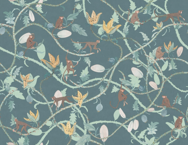 Playful Monkeys Wallpaper Mural