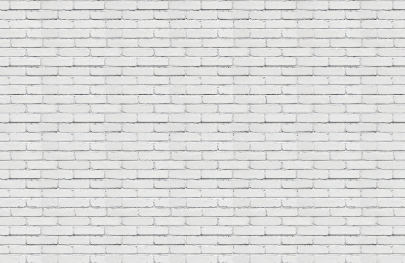 Clean White Brick Wall Mural