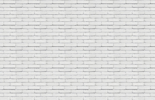 Clean White Brick Wall Mural