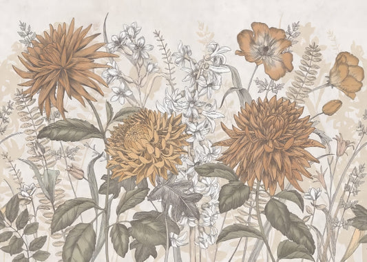 Wildflowers Garden Wallpaper Mural