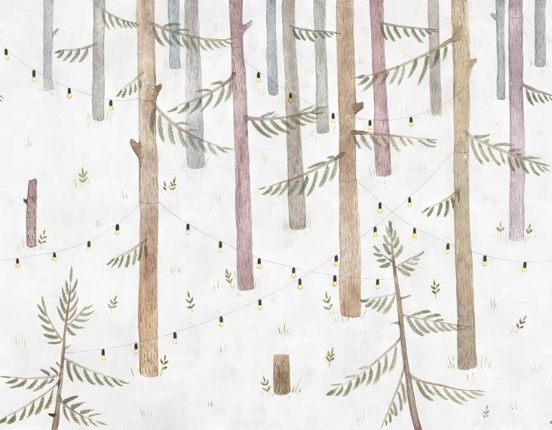Woodland Lights Wallpaper Mural