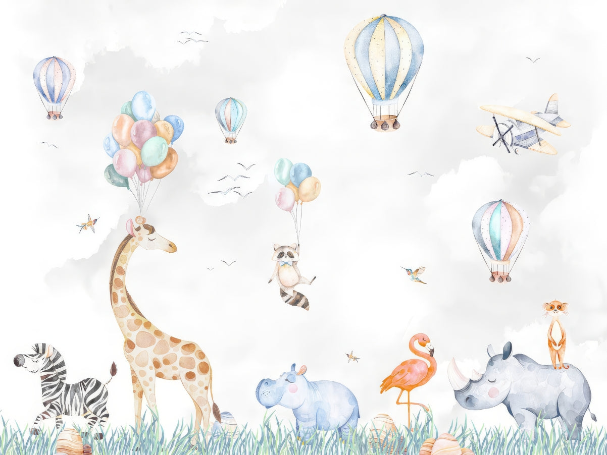 Animal Party Adventure Wall Mural