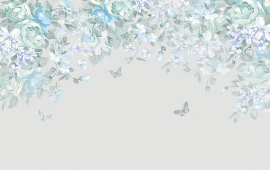 Whimsical Butterfly Meadow Wall Mural