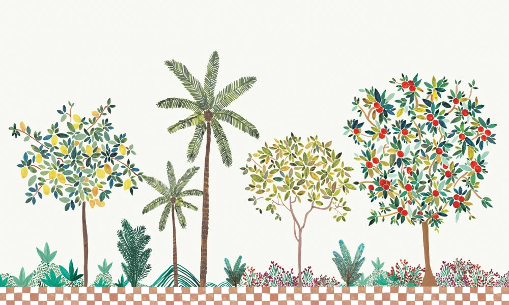 Verdant Lemon Tree Wall Mural