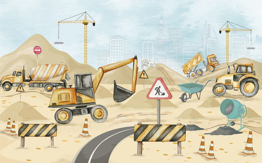 Construction Yard Wall Mural