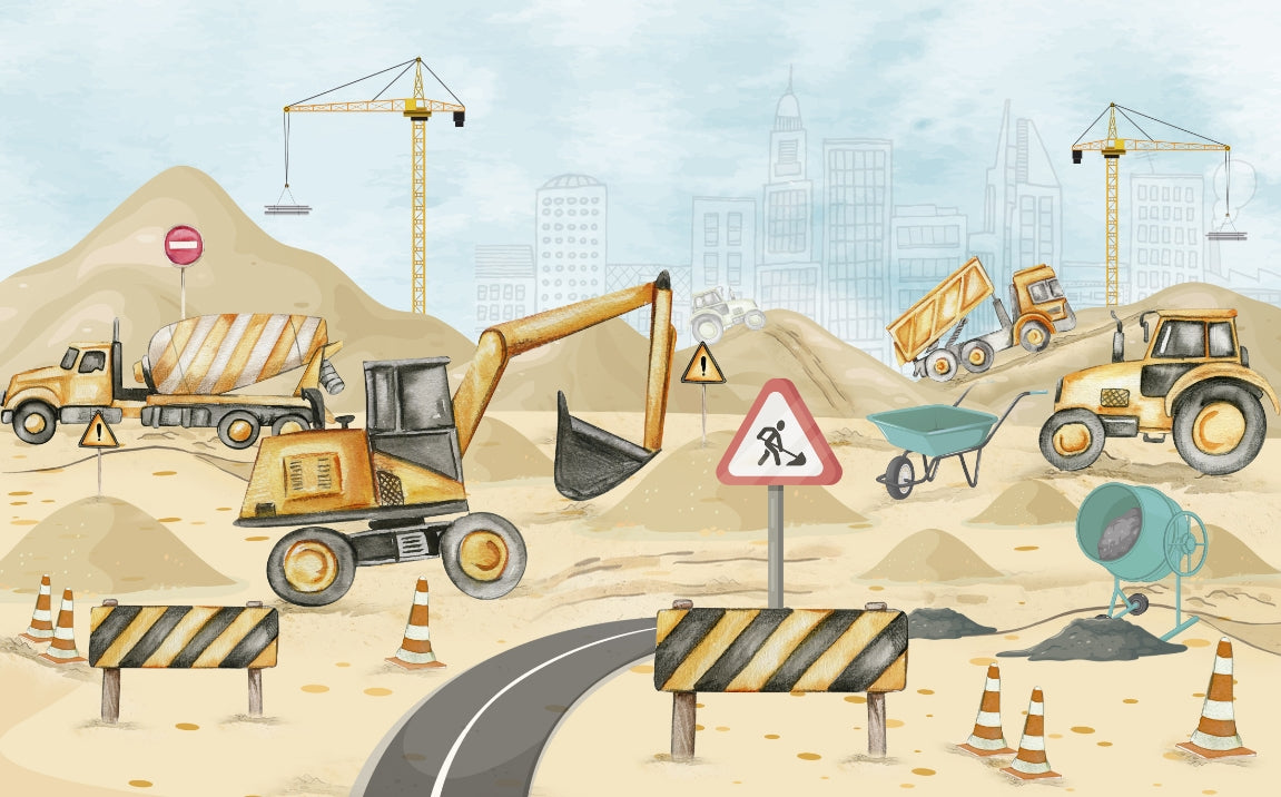 Construction Yard Wall Mural