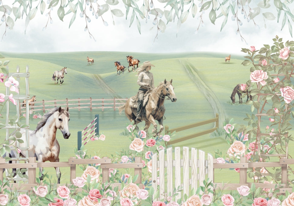 Horse Riding Adventure Wall Mural in your room
