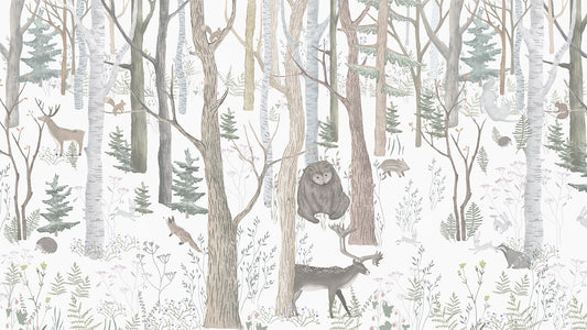 Animals Nursery Wallpaper Mural