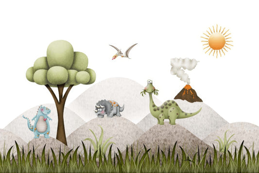 Baby Dinosaur Nursery Wall Mural