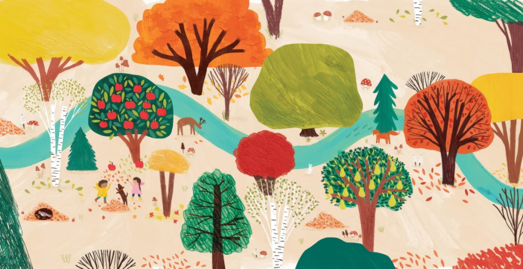 Colorful Tree Forest Wall Mural