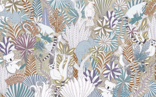 Tropical Fauna Wallpaper Mural