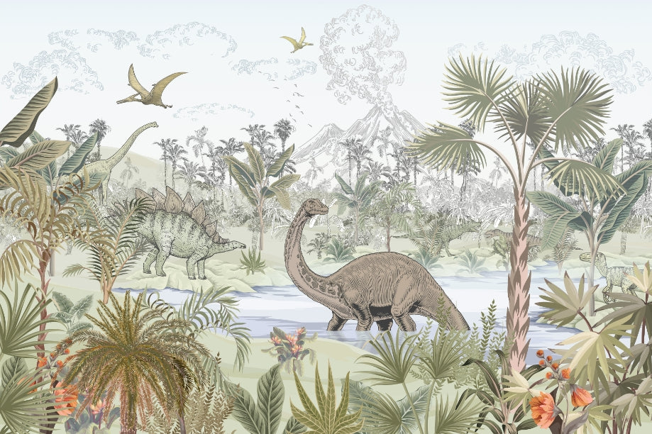 Dinosaur Valley Wallpaper Mural in your room
