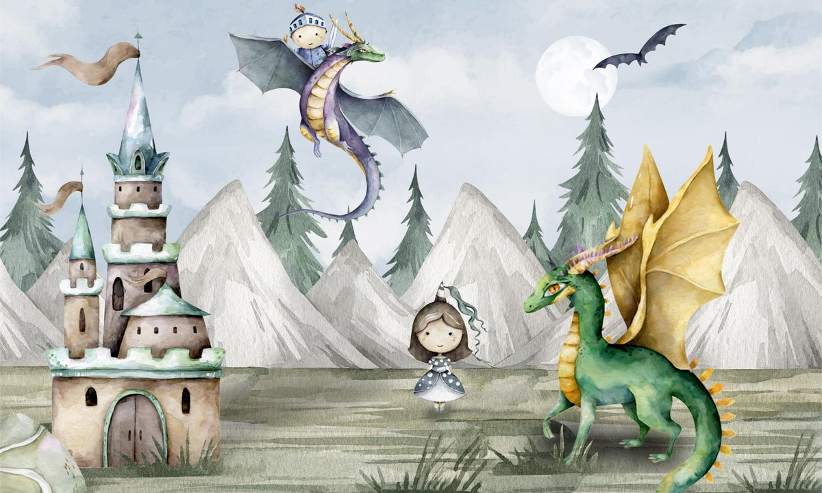 Magical Kingdom Wallpaper Mural in your room — zoomed