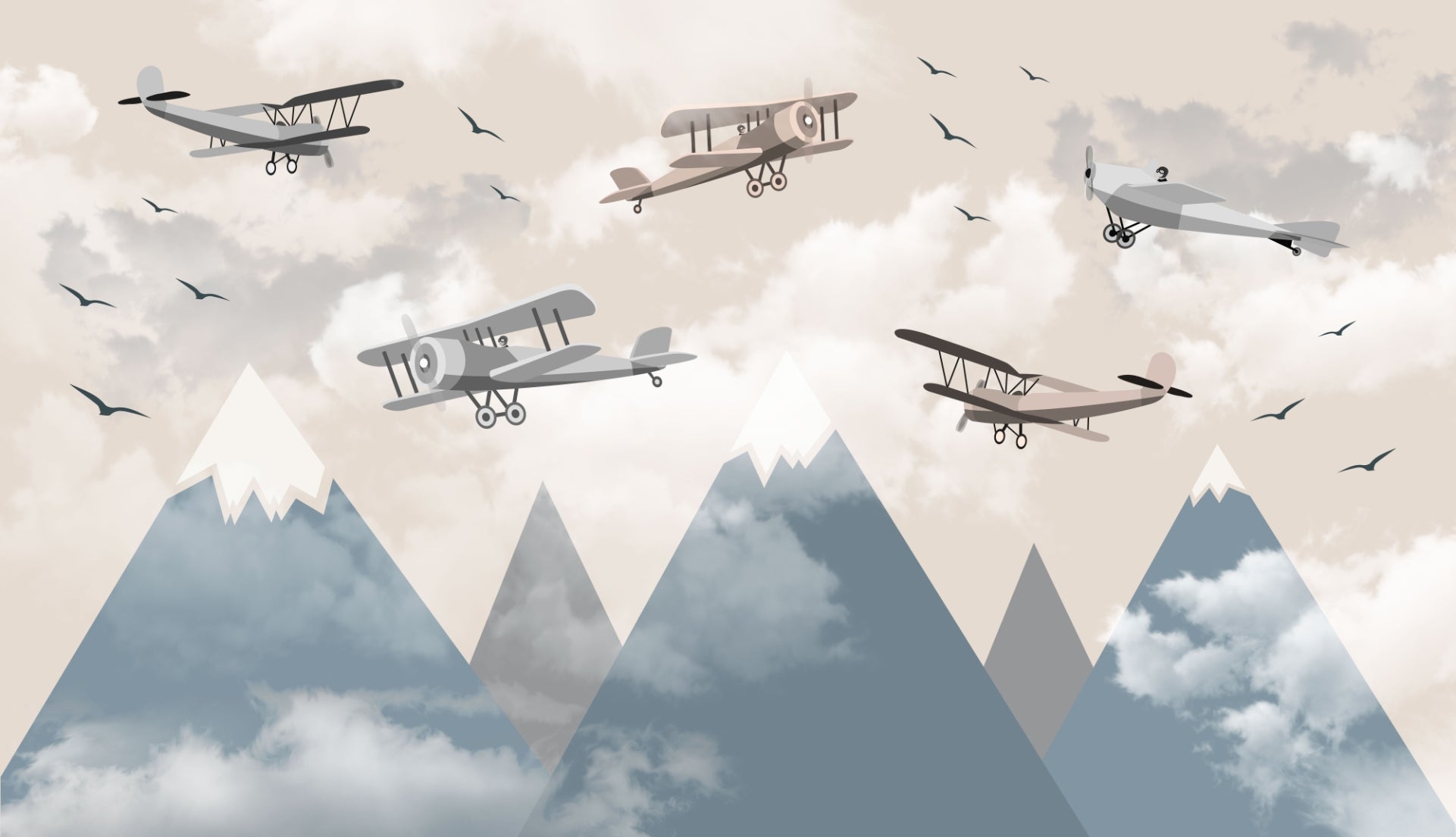 Alpine Flight Adventure Wall Mural