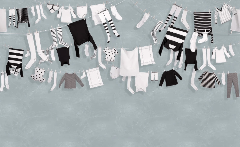 Aesthetic Baby Clothing Wall Mural