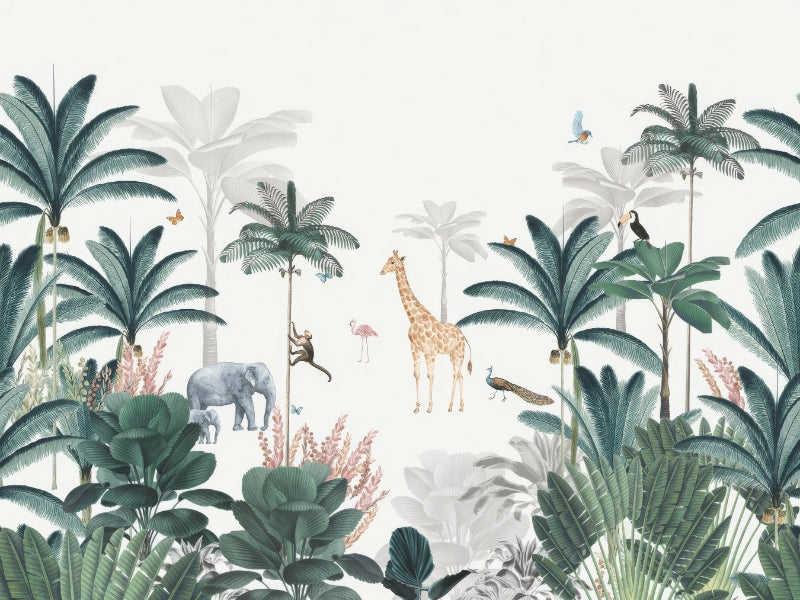 Lush Forest Animals Wallpaper Mural