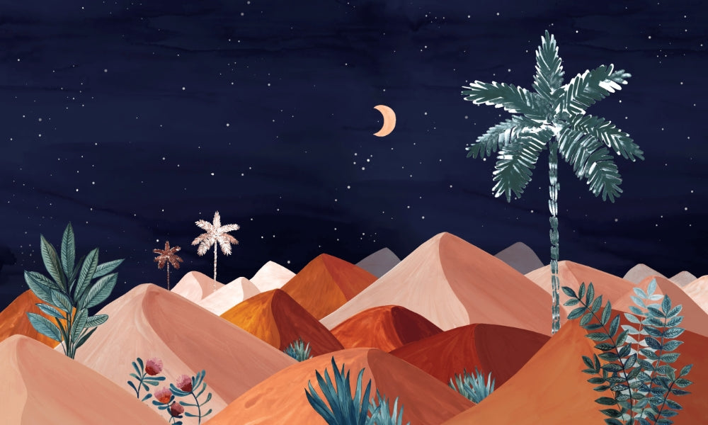 Night Sky Desert Wall Mural