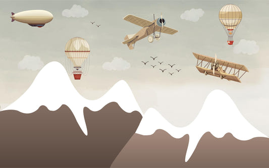 Vintage Aviation Wallpaper Mural