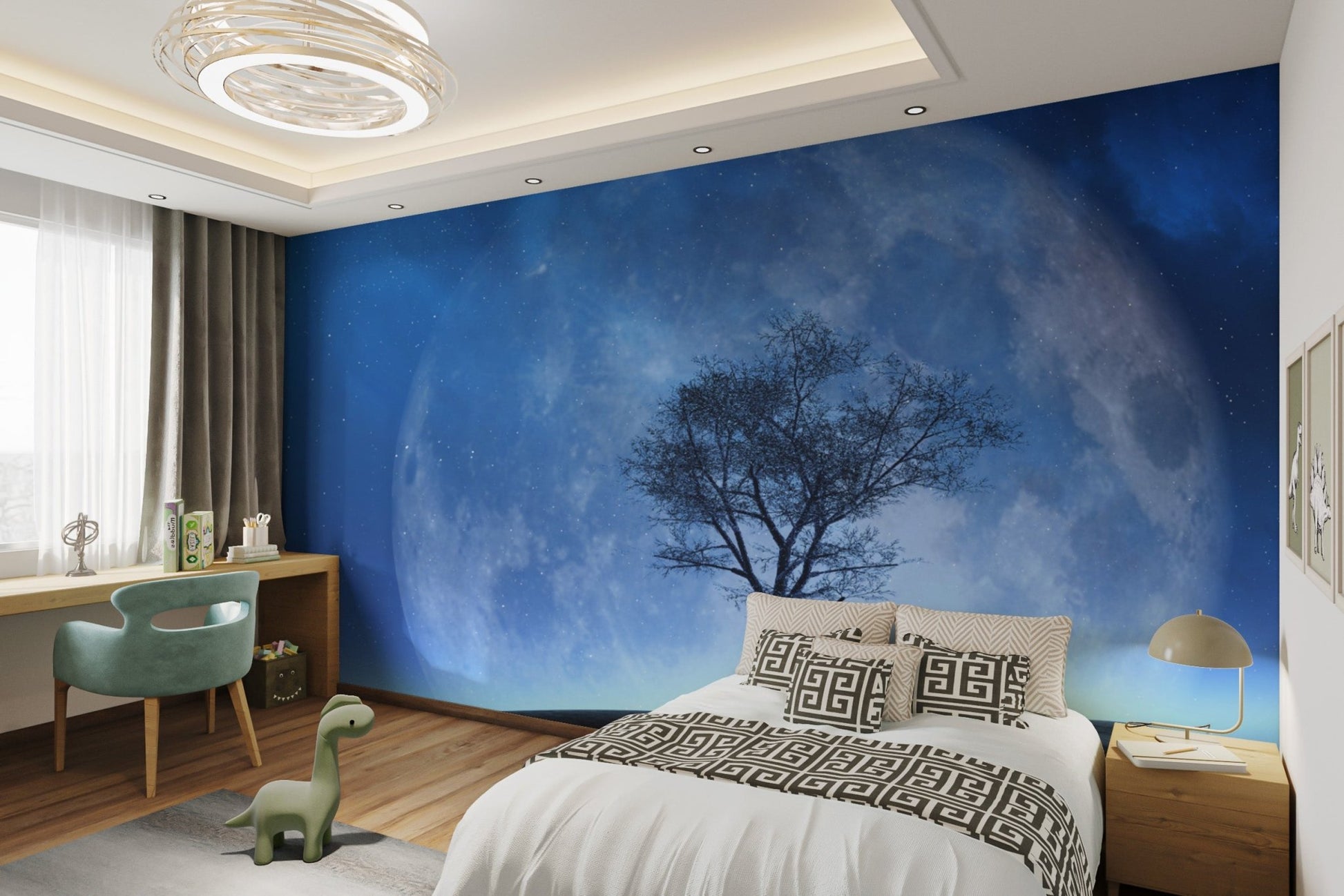 Celestial Moonlit Tree Wallpaper - Wallanza