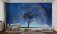 Celestial Moonlit Tree Wallpaper - Wallanza