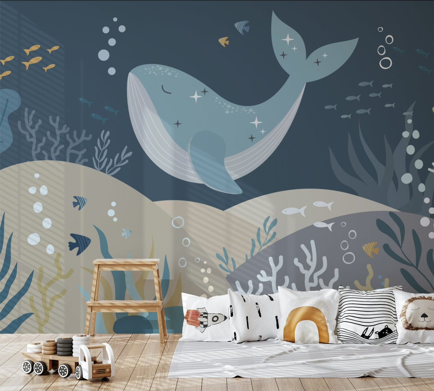 Celestial Whale Wall Mural - Wallanza