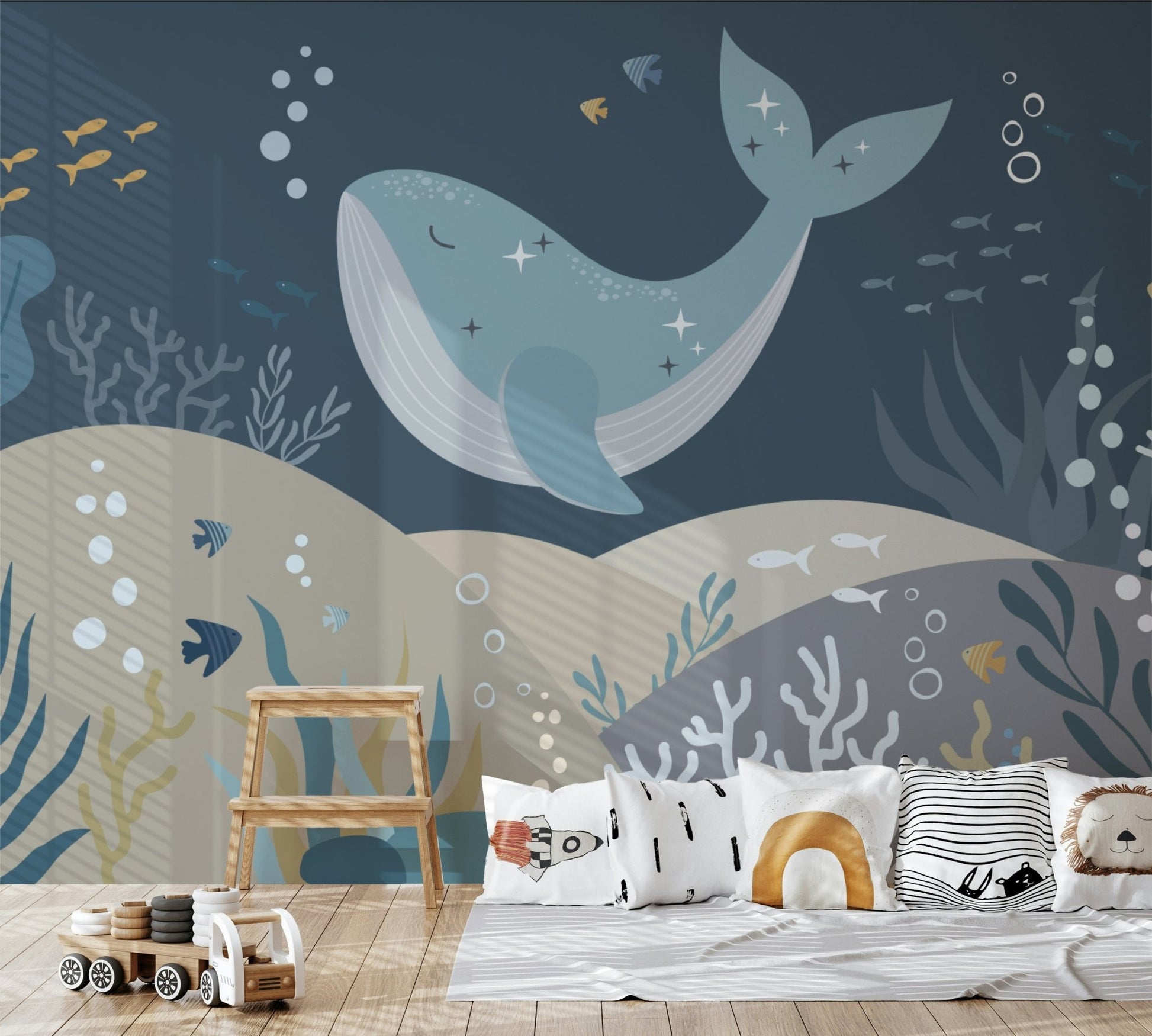Celestial Whale Wall Mural - Wallanza