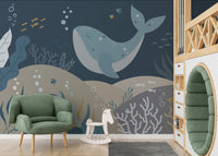 Celestial Whale Wall Mural - Wallanza
