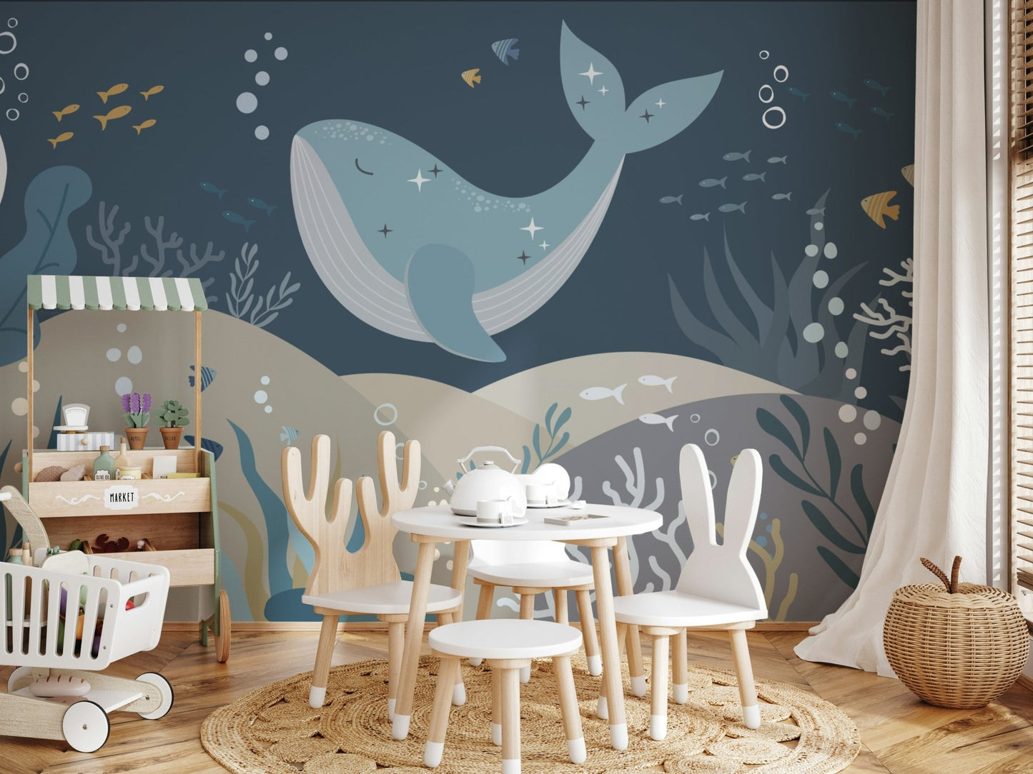 Celestial Whale Wall Mural - Wallanza