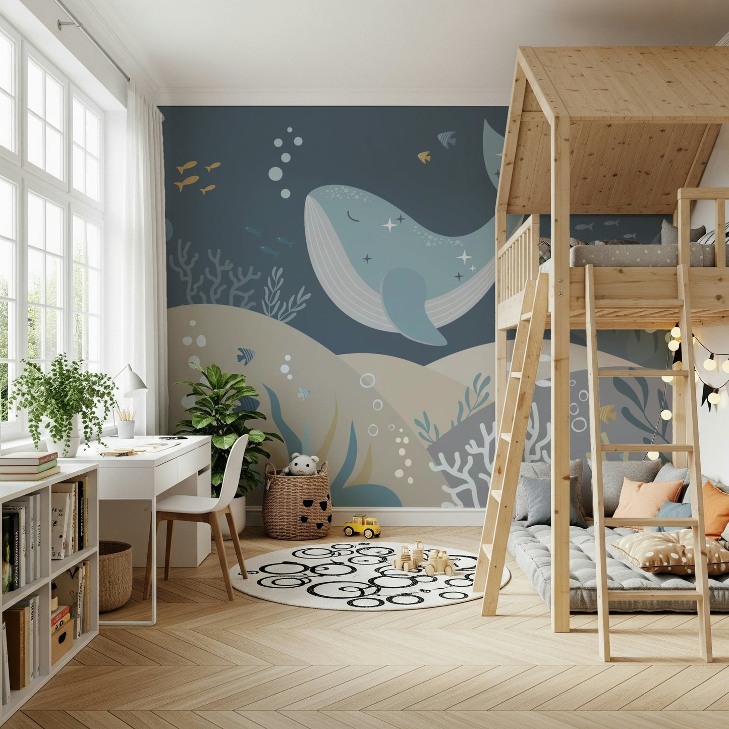 Celestial Whale Wall Mural - Wallanza