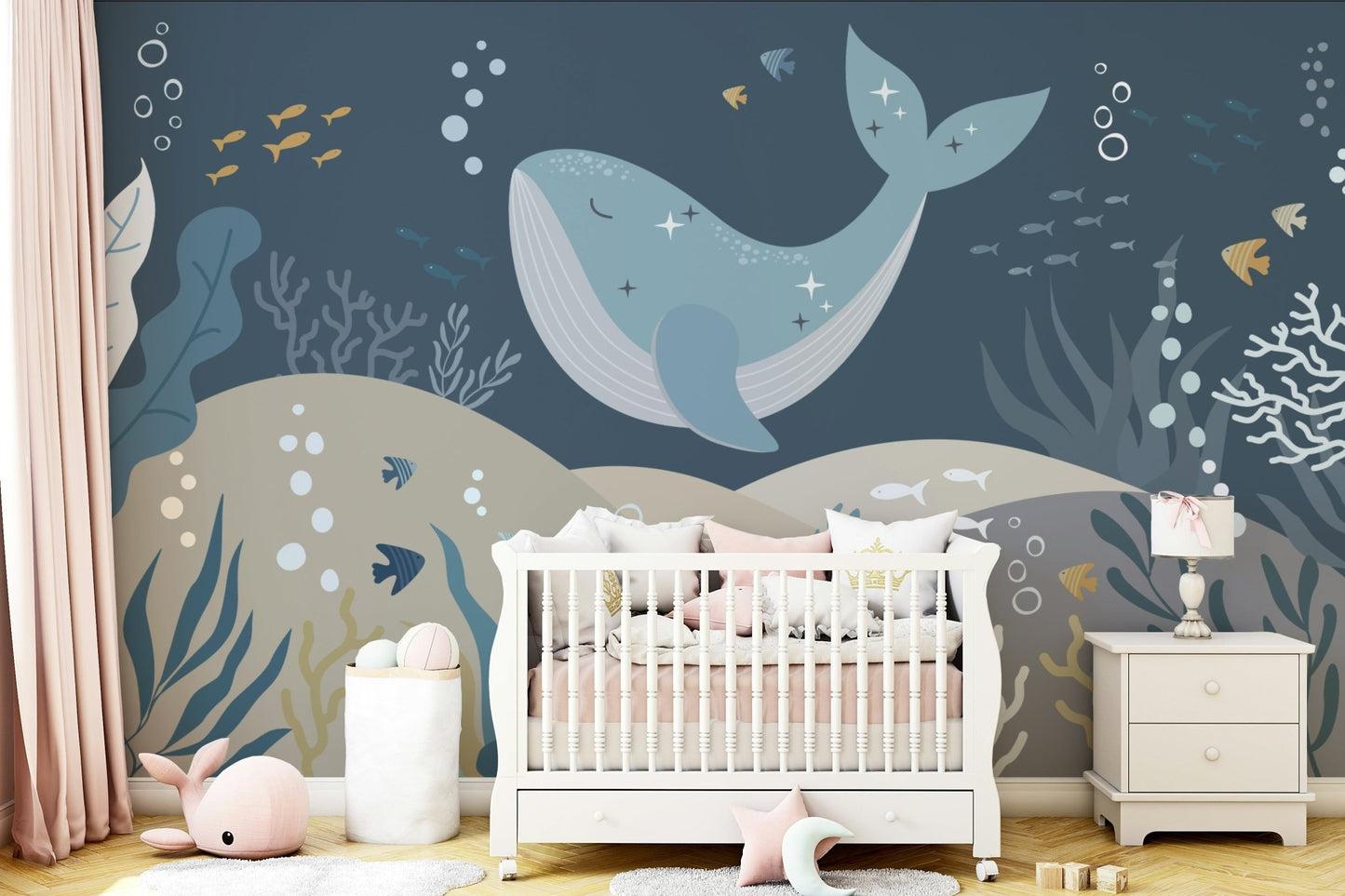 Celestial Whale Wall Mural - Wallanza