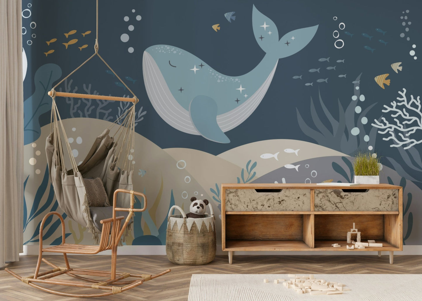 Celestial Whale Wall Mural - Wallanza