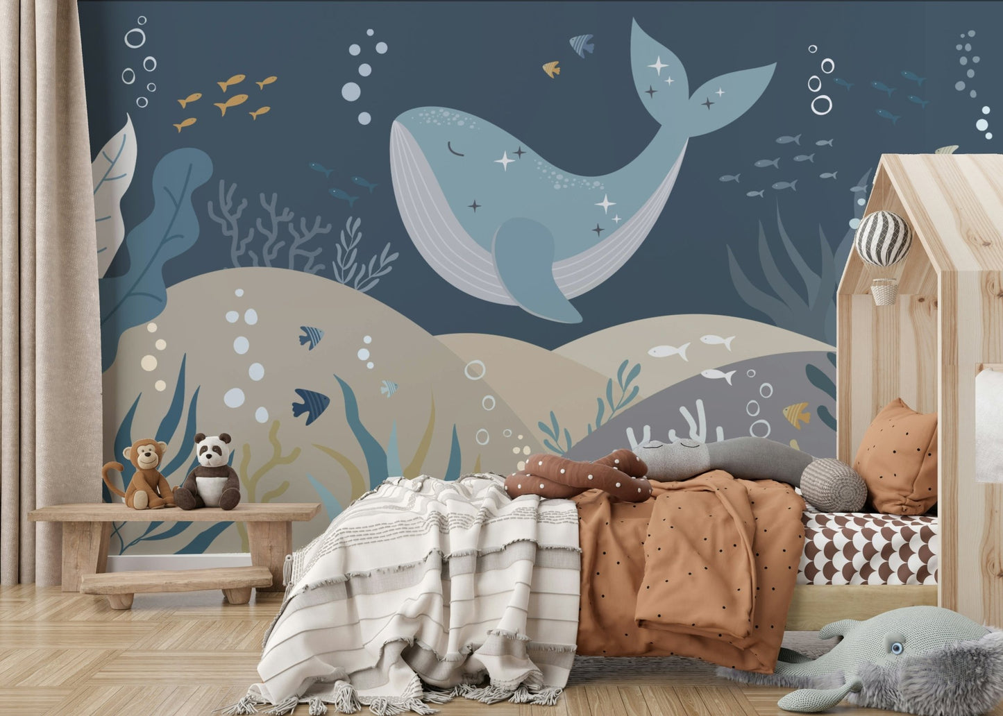 Celestial Whale Wall Mural - Wallanza