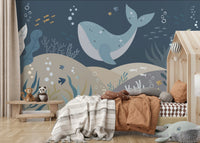 Celestial Whale Wall Mural - Wallanza