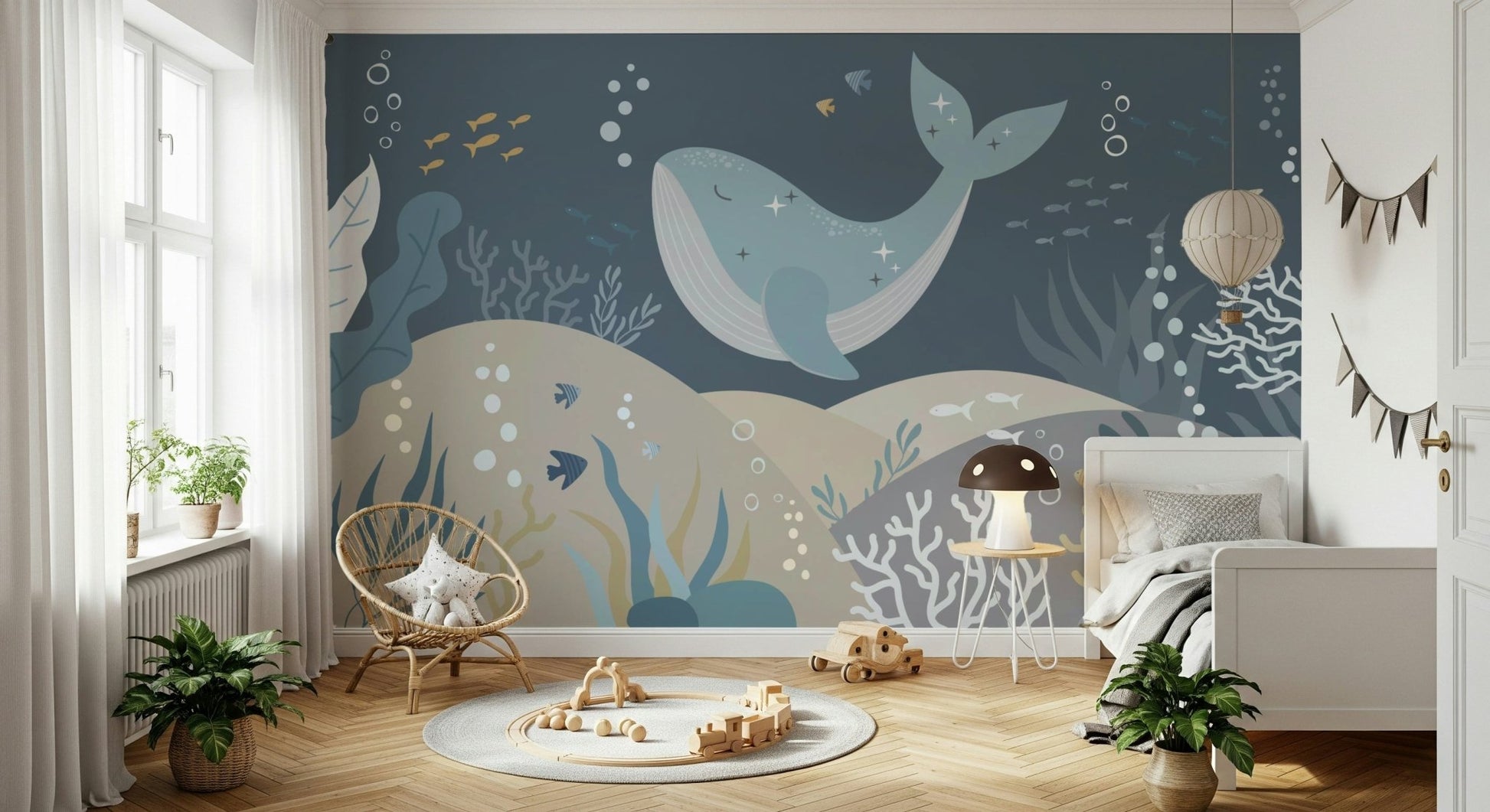 Celestial Whale Wall Mural - Wallanza