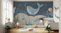 Celestial Whale Wall Mural - Wallanza