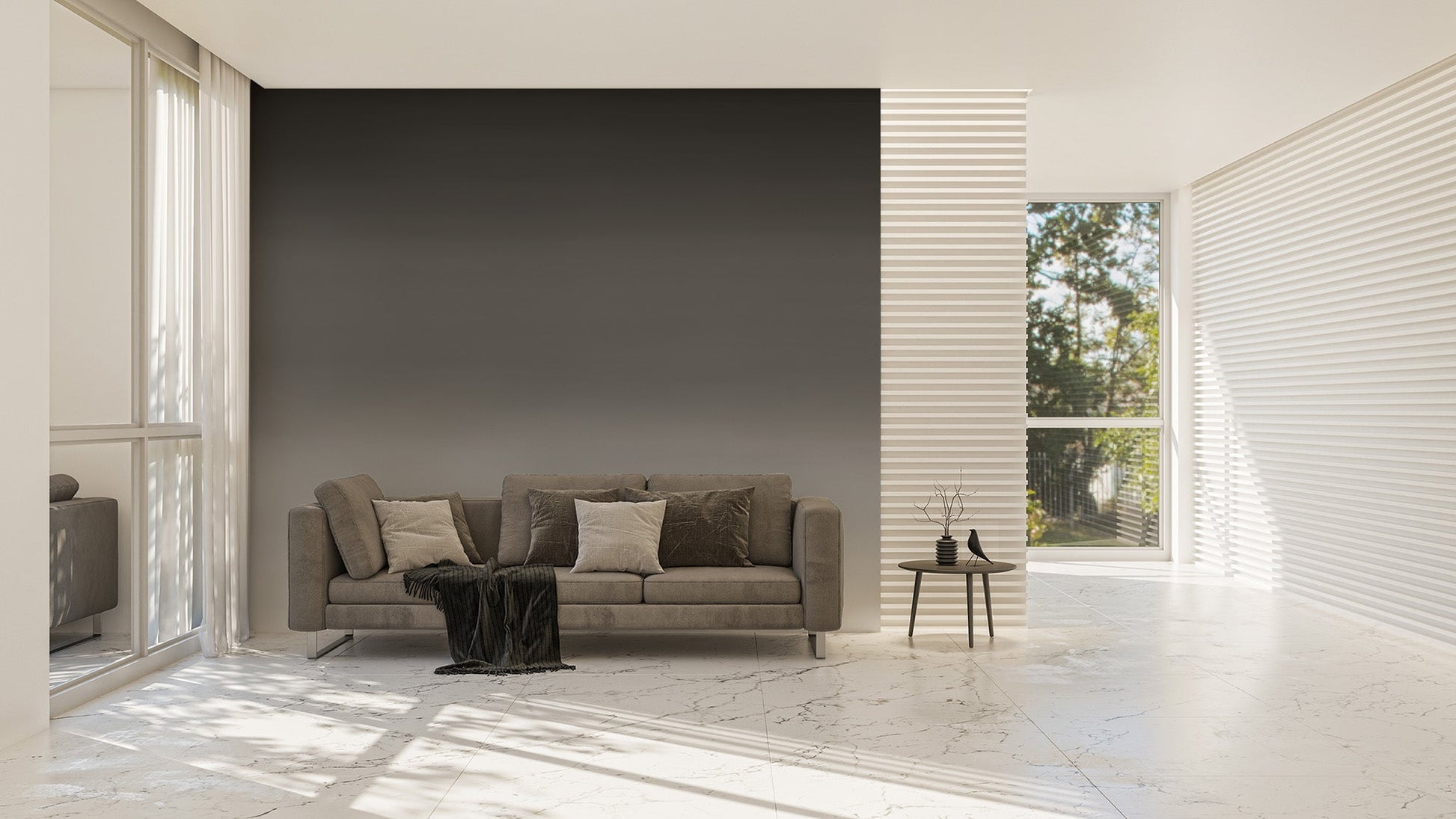 Charcoal Ombre Wall Mural - Wallanza