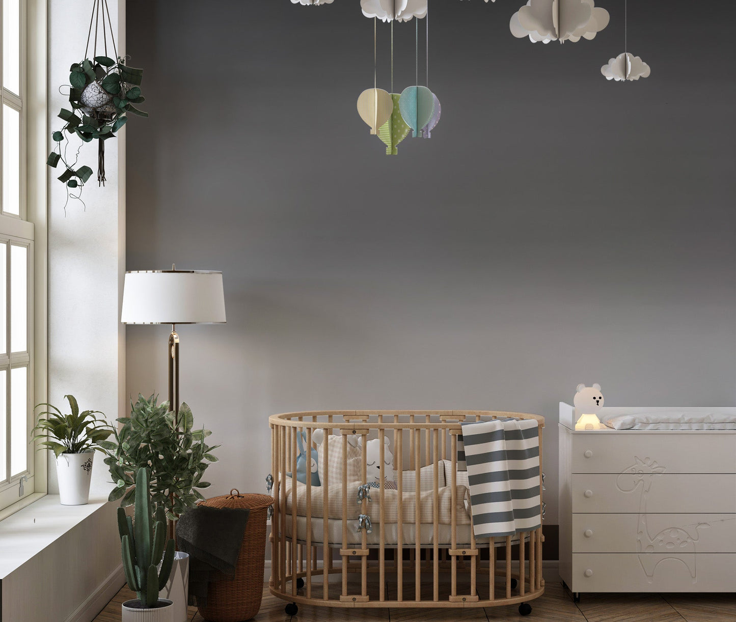 Charcoal Ombre Wall Mural - Wallanza