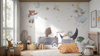 Charming Cloud Bears Wall Mural - Wallanza