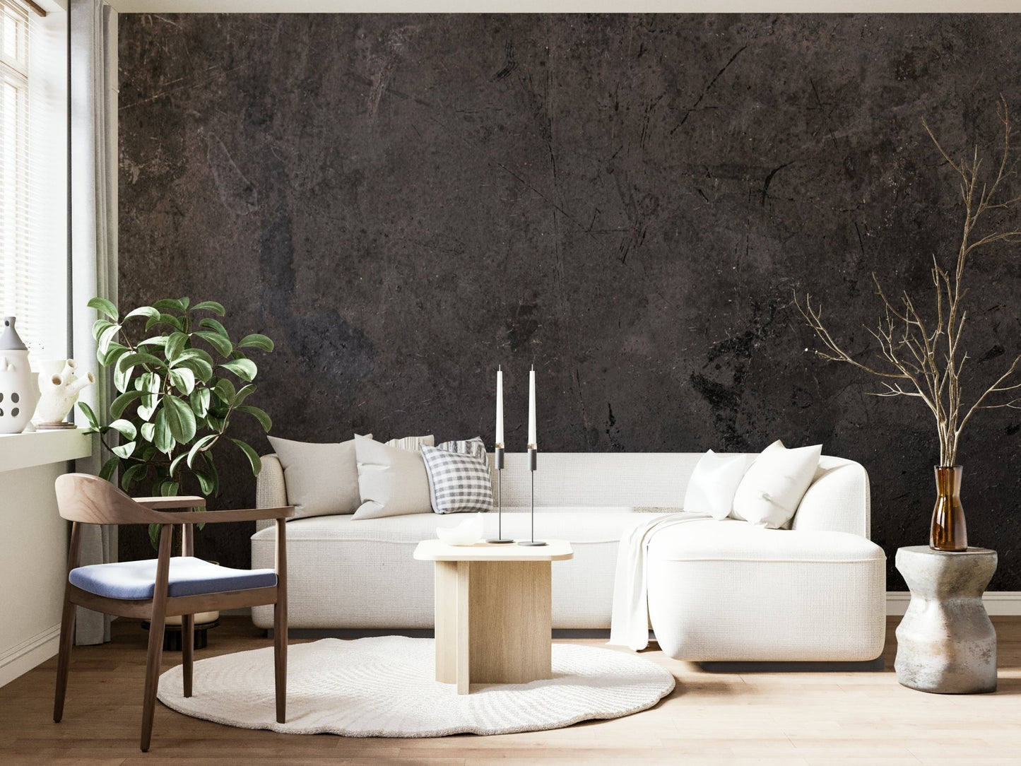 Charred Texture Wall Mural - Wallanza