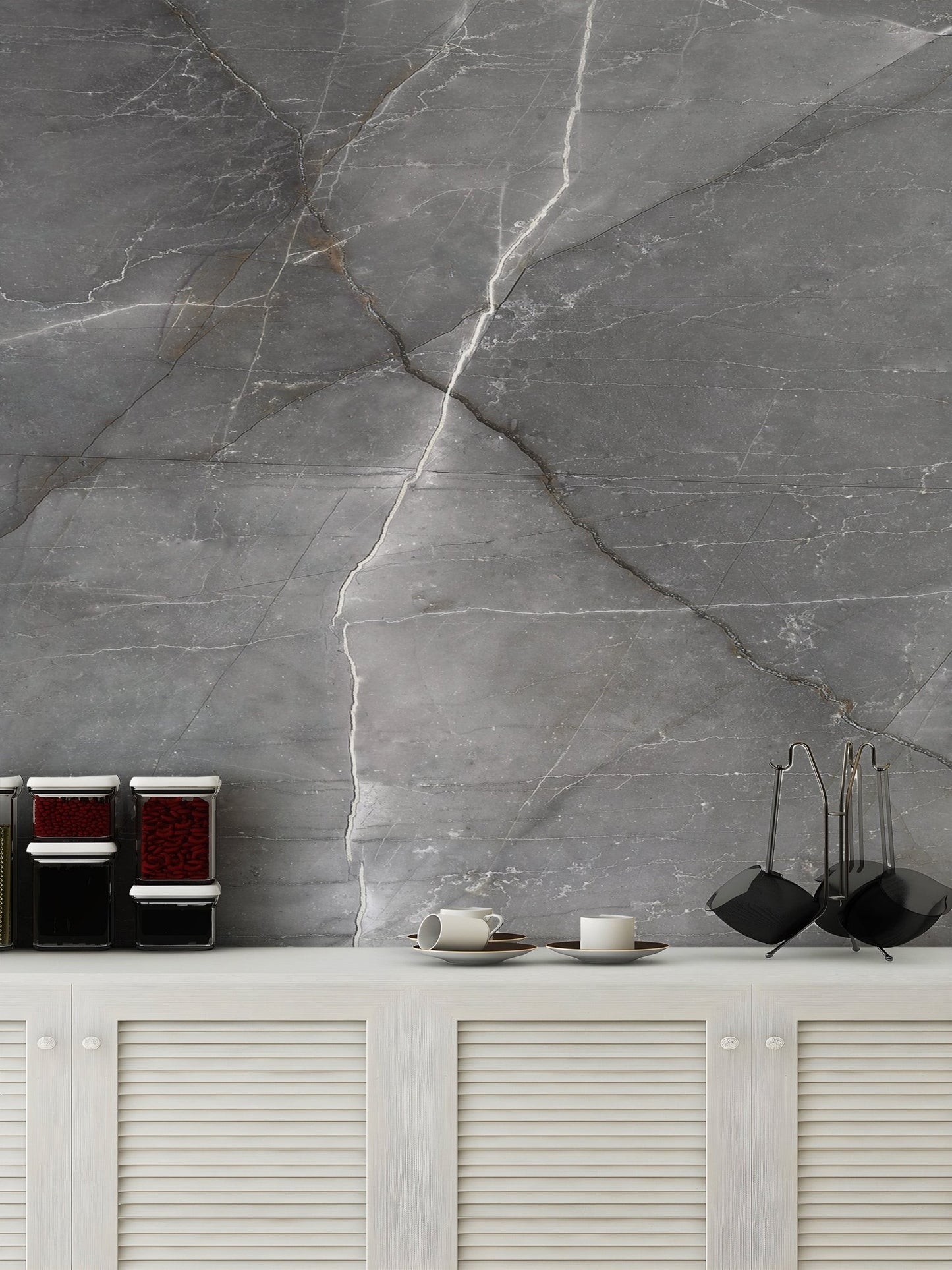 Modern chic marble texture wall mural design
