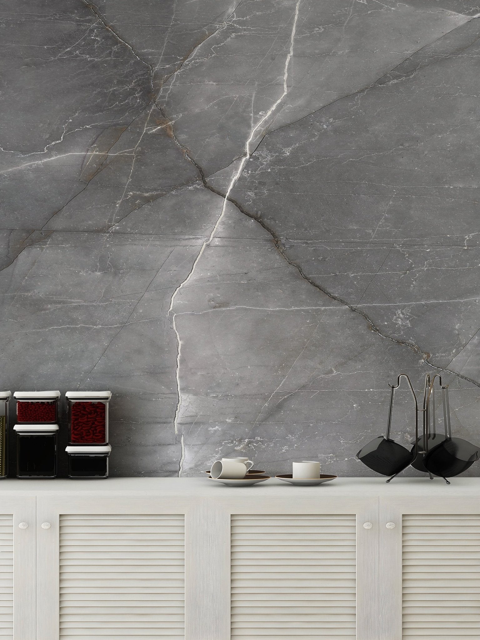 Modern chic marble texture wall mural design
