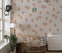 Chic Peach Blooms Wall Mural - Wallanza