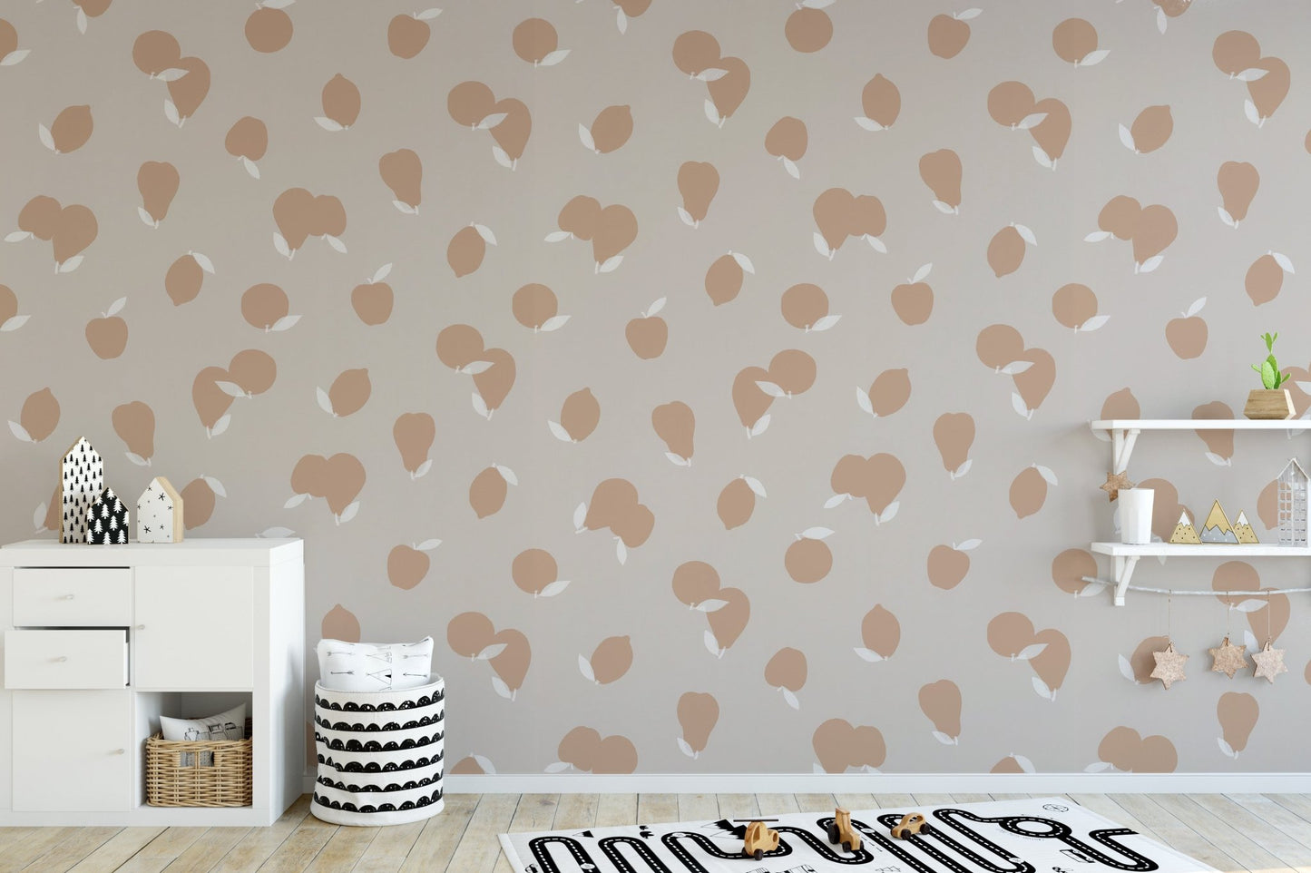 Chic Peach Blooms Wall Mural - Wallanza