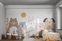 Fun and playful animal design for kids' walls