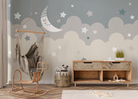 Fantasy star mural wallpaper for children
