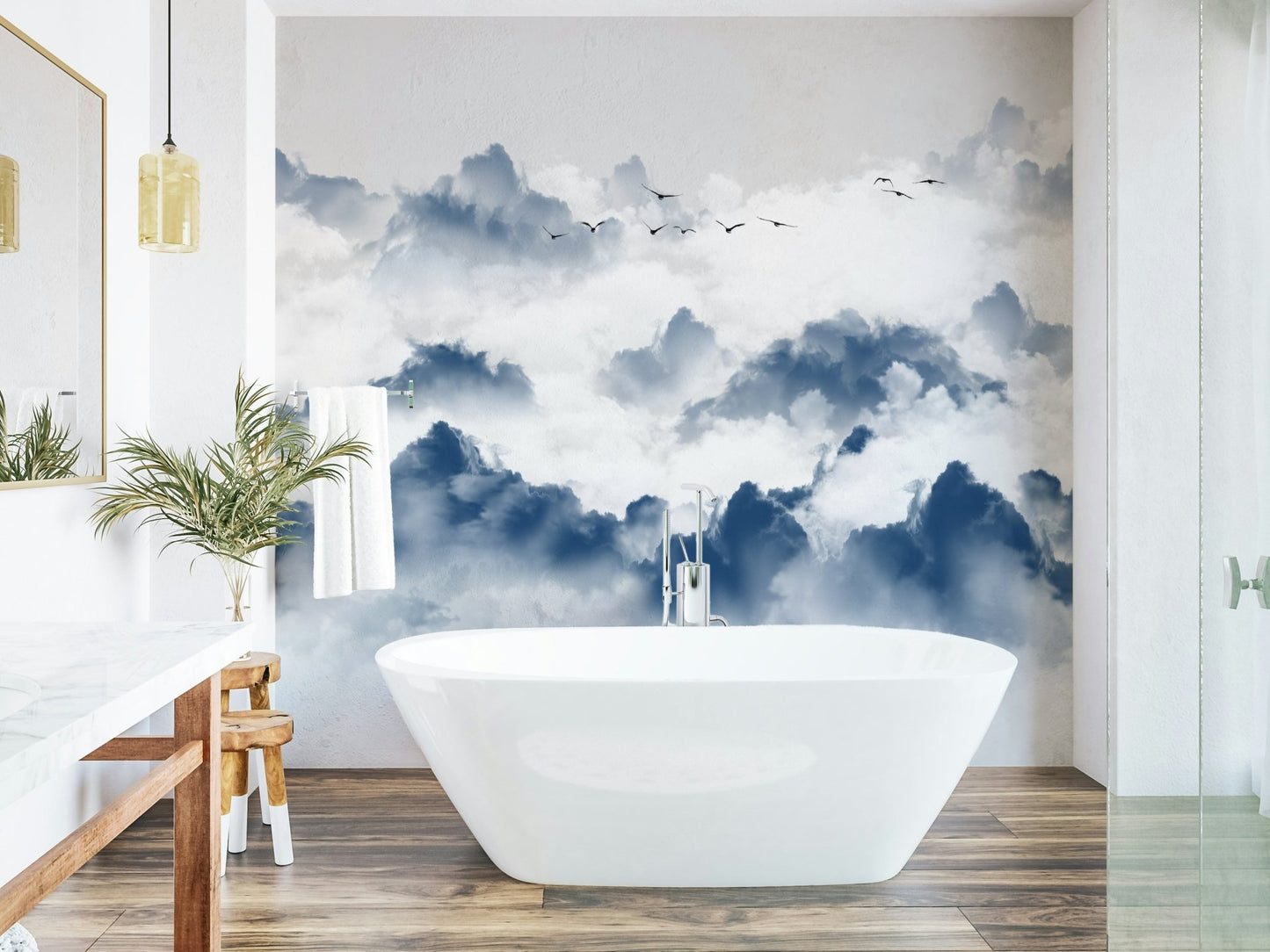 Chinese Ink Wash Landscape Wall Mural - Wallanza