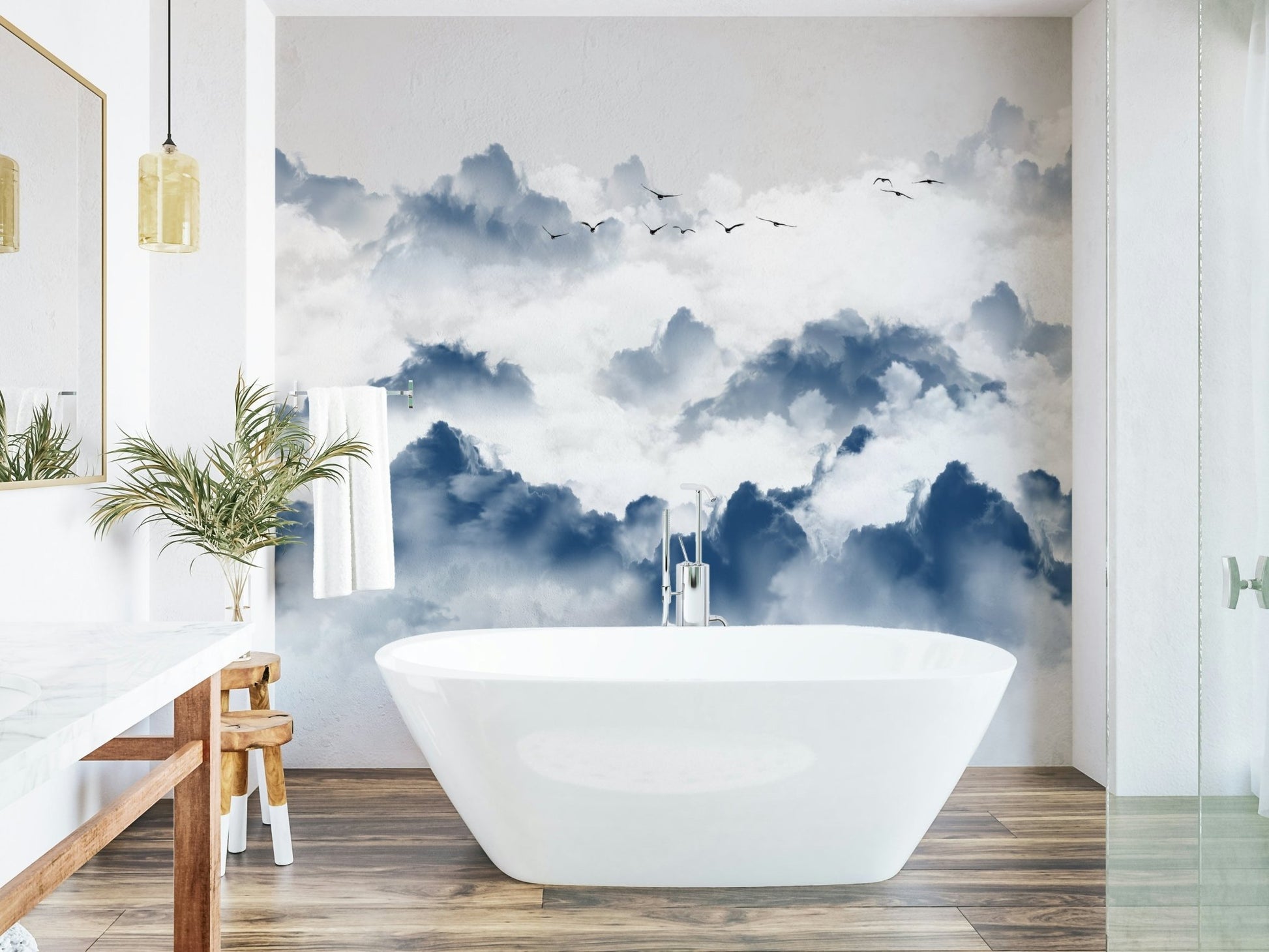 Chinese Ink Wash Landscape Wall Mural - Wallanza