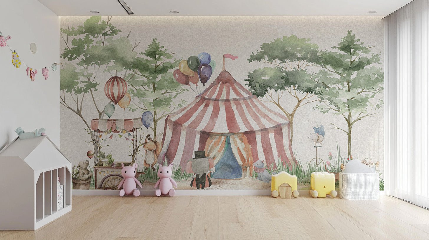 Circus Tent Kids Wallpaper Mural - Wallanza