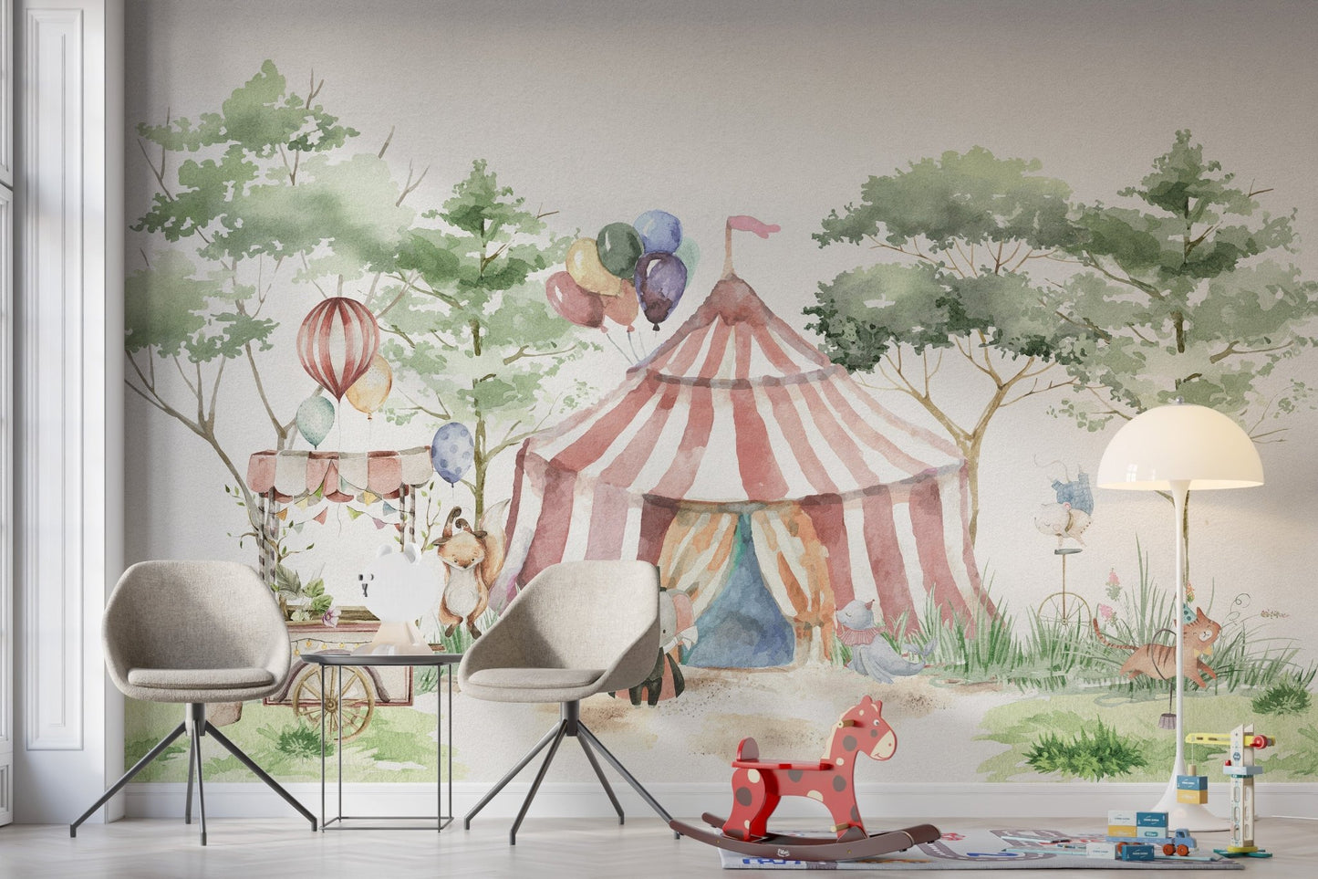 Circus Tent Kids Wallpaper Mural - Wallanza