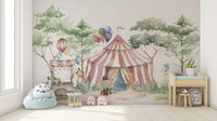 Circus Tent Kids Wallpaper Mural - Wallanza